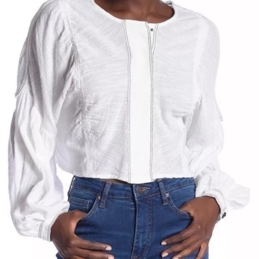 Free People Womens Day Dreaming Crop Top Blouse size XSmall GUC